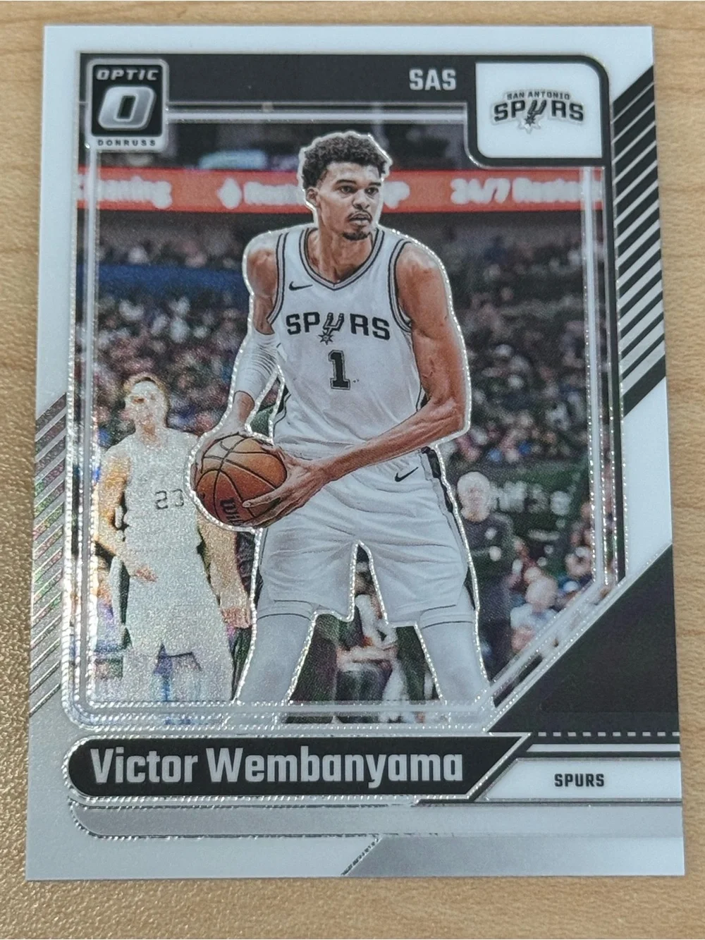 Panini Spurs Victor Wembanyama Silver White Basketball Card